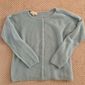 Sesame Gaspard cardigan sweater. Light blue. Size small.
